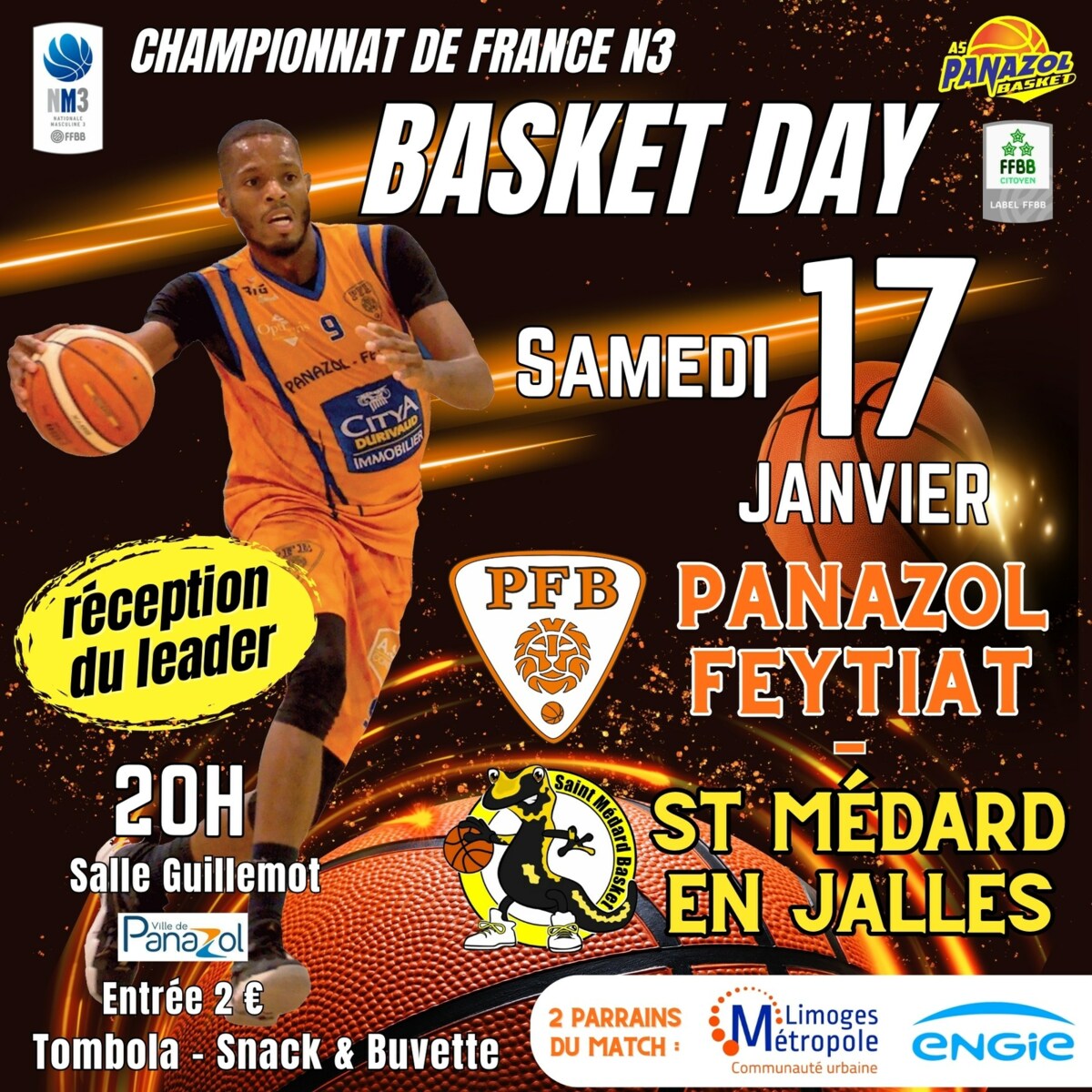 Match NM3 Panazol-Feytiat face à St Médard en Jalles