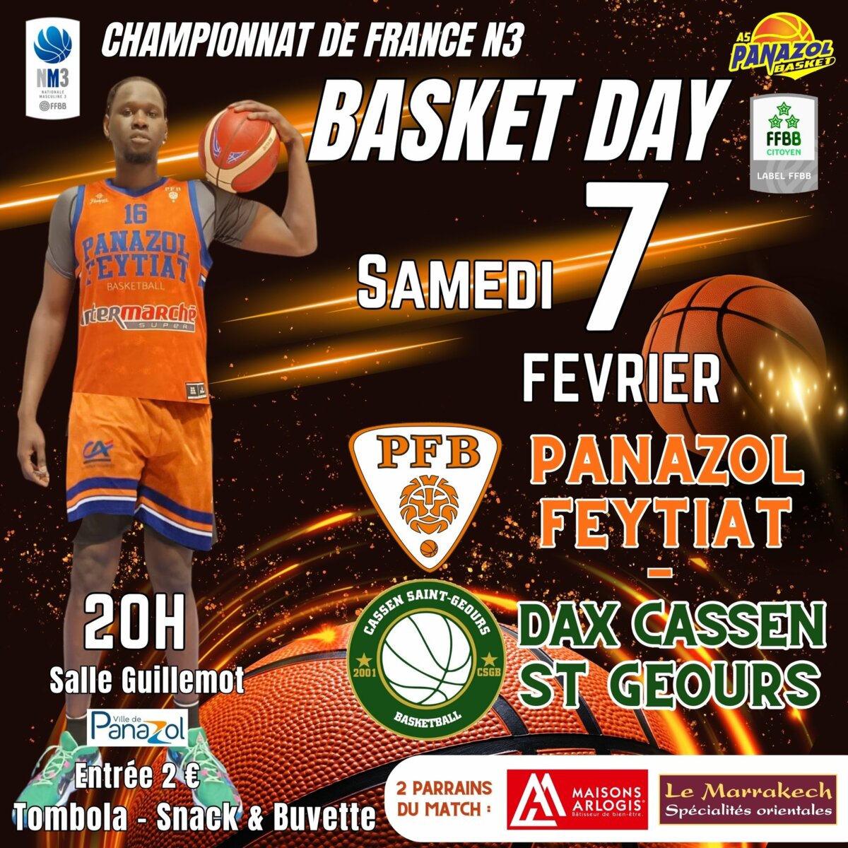 Match NM3 Panazol-Feytiat face à Dax Cassen St Geours