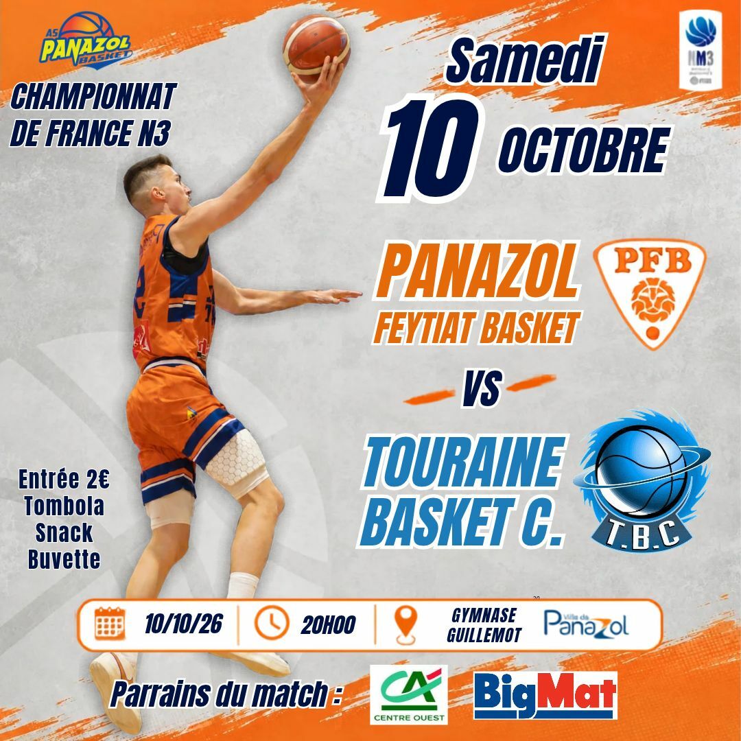 Match NM3 Panazol-Feytiat face à Touraine BC